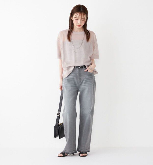 SHIPS Colors 「SHIPS Colors:〈手洗い可能〉シアー ニット TEE」|ニット・セーター|