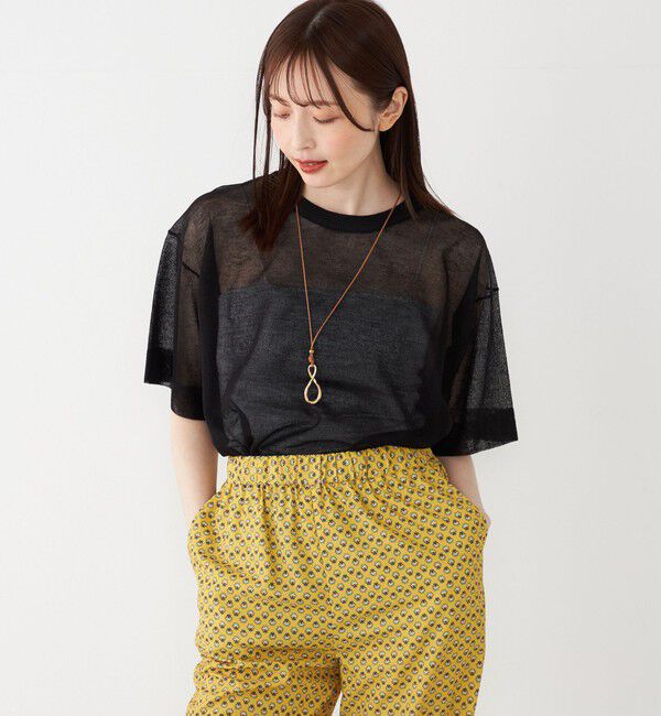 SHIPS Colors 「SHIPS Colors:〈手洗い可能〉シアー ニット TEE」|ニット・セーター|