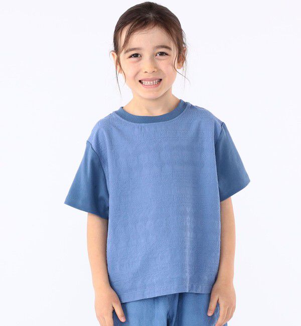 SHIPS KIDS「SHIPS KIDS:100～130cm /エンブロイダリー プルオーバー」|Tシャツ・カットソー|ブルー系