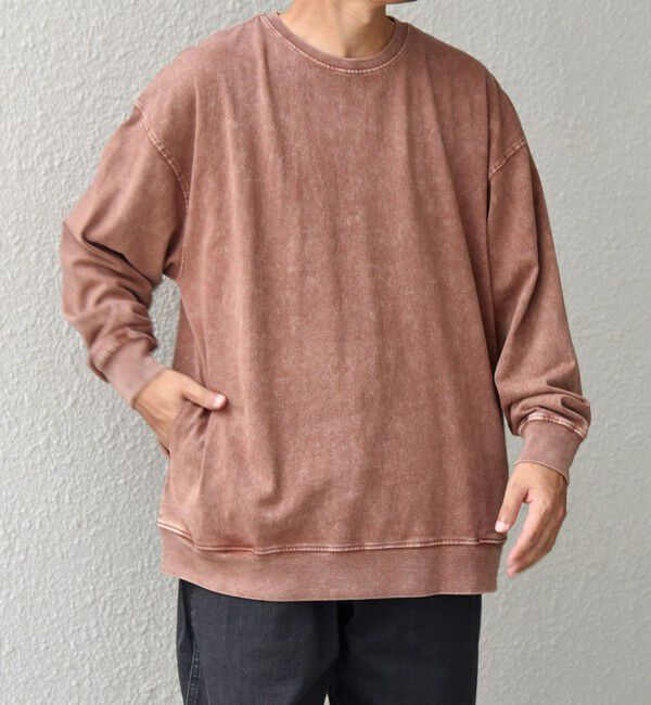 SHIPS any「ONEITA: ケミカルウォッシュ サイド ポケット リラックス Tシャツ(ロンT)」|Tシャツ・カットソー|