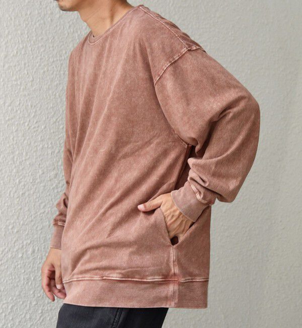 SHIPS any「ONEITA: ケミカルウォッシュ サイド ポケット リラックス Tシャツ(ロンT)」|Tシャツ・カットソー|