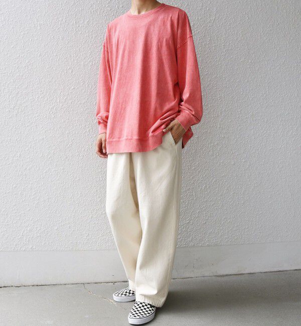 SHIPS any「ONEITA: ケミカルウォッシュ サイド ポケット リラックス Tシャツ(ロンT)」|Tシャツ・カットソー|