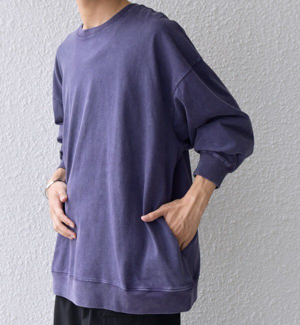 SHIPS any「ONEITA: ケミカルウォッシュ サイド ポケット リラックス Tシャツ(ロンT)」|Tシャツ・カットソー|