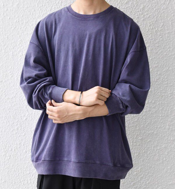 SHIPS any「ONEITA: ケミカルウォッシュ サイド ポケット リラックス Tシャツ(ロンT)」|Tシャツ・カットソー|