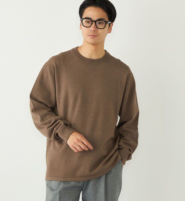 SHIPS Colors 「SHIPS Colors:〈洗濯機可能〉クリーミー クルーネック ニット」|ニット・セーター|ブラウン