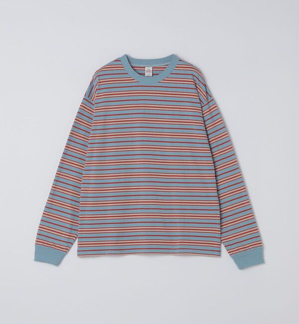 SHIPS「【SHIPS別注】AIRTOWNE: マルチ ボーダー ロングスリーブ Tシャツ」|Tシャツ・カットソー|
