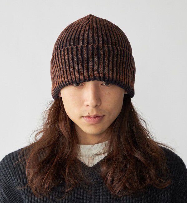 SHIPS「【WEB限定】SHIPS: ブリーチ オーバーフィット エンブロイダリー ワッチキャップ ニット帽」|ニット帽|ブラック