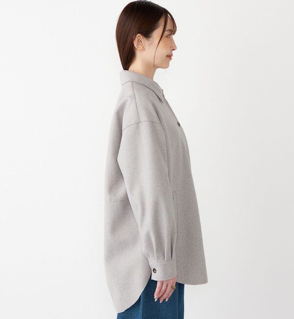 SHIPS Colors 「SHIPS Colors:〈手洗い可能〉ライト メルトン 羽織り シャツ」|シャツ・ブラウス|