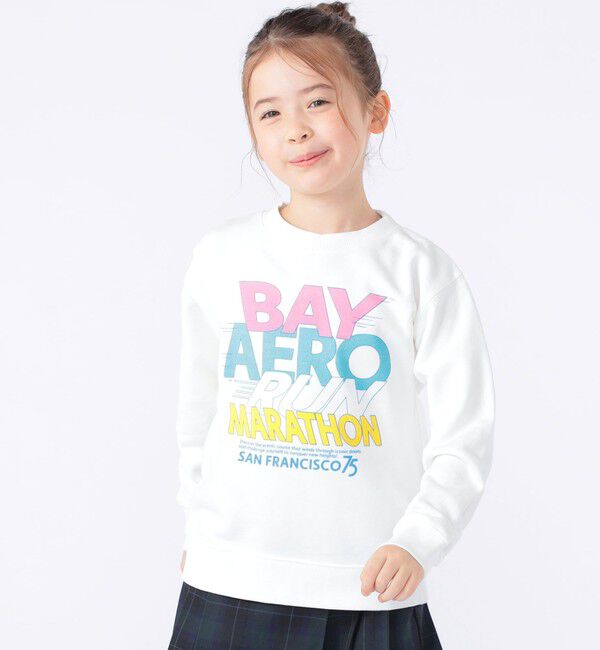 SHIPS KIDS「SHIPS KIDS:100～130cm /ヴィンテージ プリント スウェット」|スウェット・ジャージ|オフホワイト