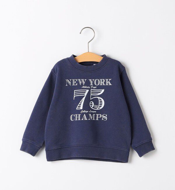 SHIPS KIDS「SHIPS KIDS:80～90cm /ヴィンテージ プリント スウェット」|スウェット・ジャージ|コバルトブルー