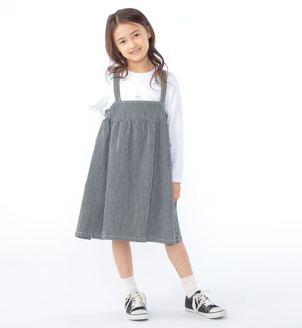 SHIPS KIDS「SHIPS KIDS:100～130cm /レモン スパンコール 刺繍 ロングスリーブ Tシャツ」|Tシャツ・カットソー|