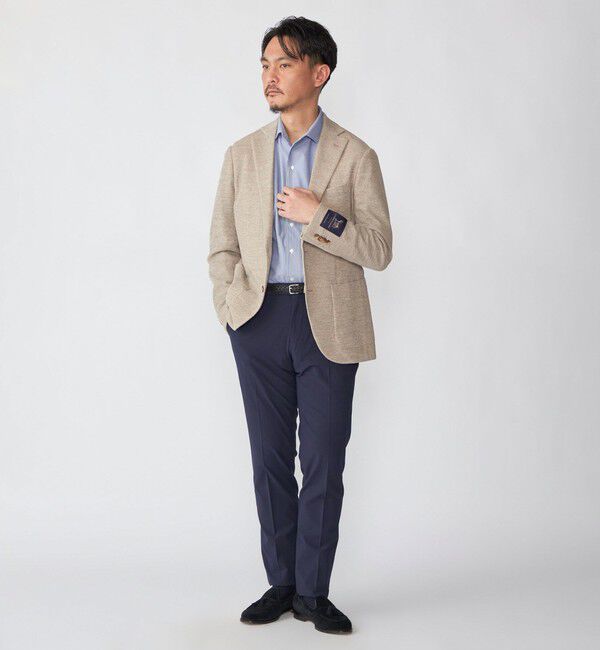 SHIPS「SHIPS: ジャージー ロンドン ストライプ ワンピースカラー シャツ」|シャツ・ブラウス|