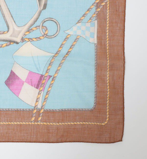 SHIPS「Vincenzo Miozza: コットン リネン アンカー モチーフ スカーフ」|バンダナ・スカーフ|