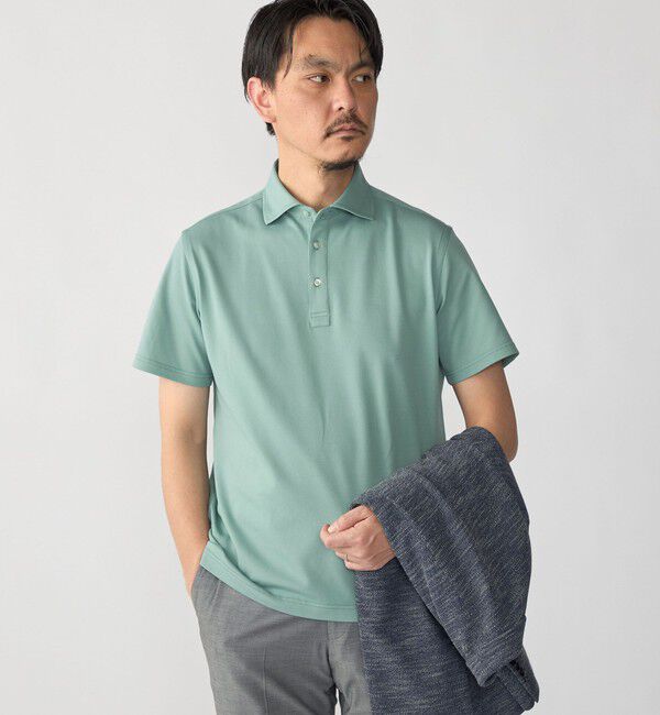 SHIPS「SHIPS:〈FUNCTION〉I Cotoni di Albini ショート スリーブ ポロシャツ」|ポロシャツ|ライム