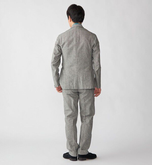 SHIPS「【SHIPS別注】Errico Formicola: VITO リネン コットン ハウンドトゥース スラックス」|スラックス|