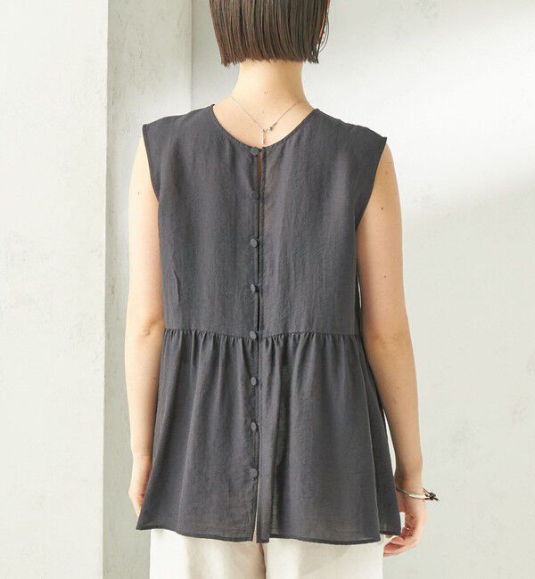 SHIPS for women「《予約》〈手洗い可能〉シルク混 シアー 2WAY ノースリーブ ブラウス」|シャツ・ブラウス|