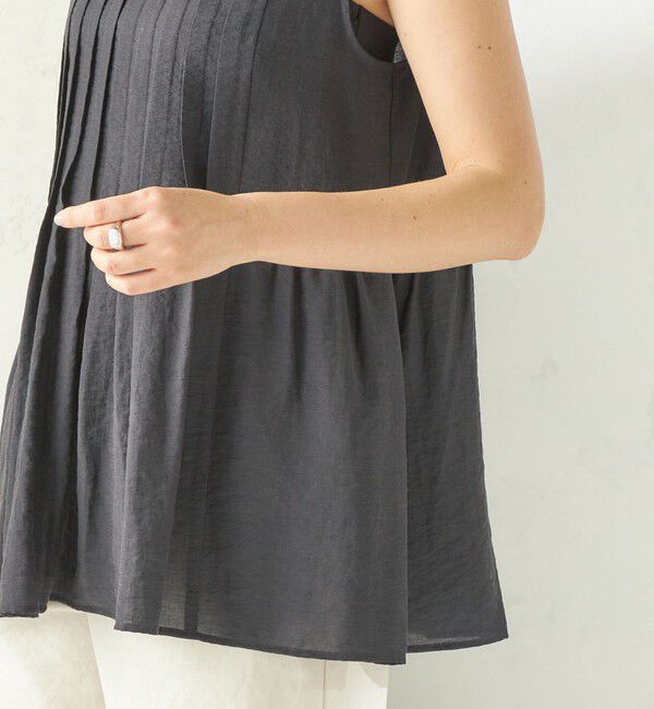 SHIPS for women「《予約》〈手洗い可能〉シルク混 シアー 2WAY ノースリーブ ブラウス」|シャツ・ブラウス|