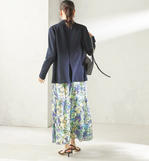 SHIPS for women「《予約》〈手洗い可能〉サッカー ダブル ブレスト ジャケット」|テーラードジャケット|