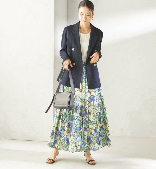 SHIPS for women「《予約》〈手洗い可能〉サッカー ダブル ブレスト ジャケット」|テーラードジャケット|