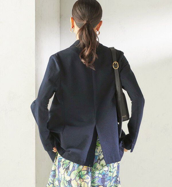 SHIPS for women「《予約》〈手洗い可能〉サッカー ダブル ブレスト ジャケット」|テーラードジャケット|