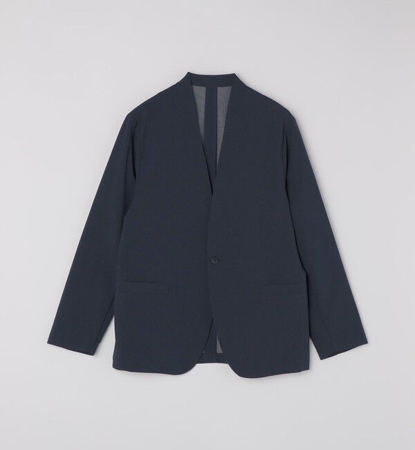 SHIPS Colors 「《予約》SHIPS Colors:〈遮熱・吸水速乾〉ファンクショナル ノーカラー ジャケット◆」|ノーカラージャケット|ネイビー