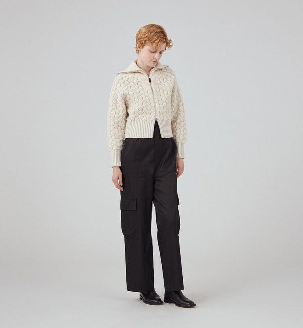 MACPHEE「ループジャカード ジップアップカーディガン」|カーディガン|