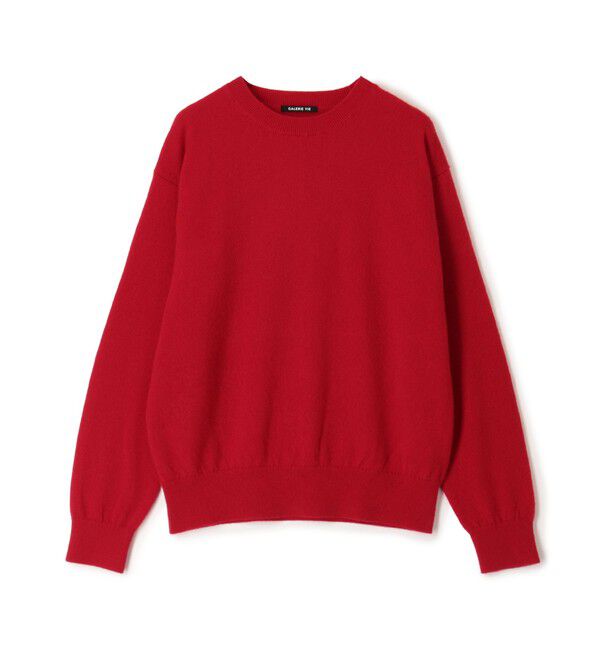 GALERIE VIE「バルキーカシミヤ クルーネックプルオーバー」|ニット・セーター|35 レッド