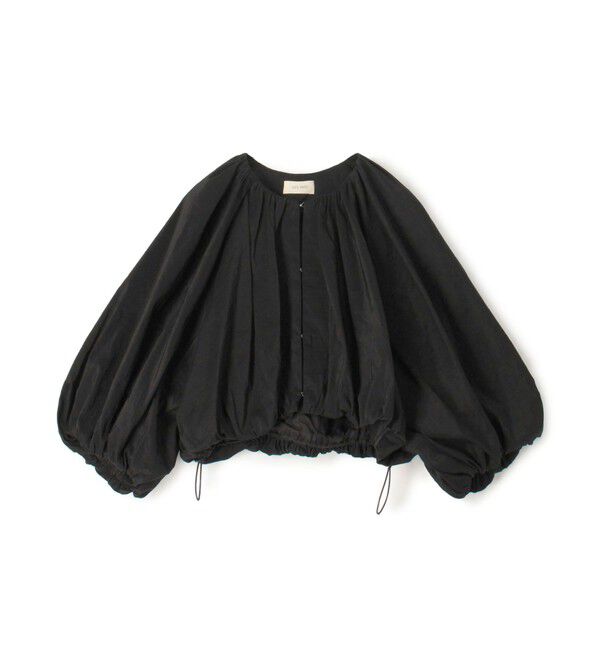 DES PRES「シルクラミーワッシャー ギャザーブルゾン」|ブルゾン・スタジャン|19 ブラック