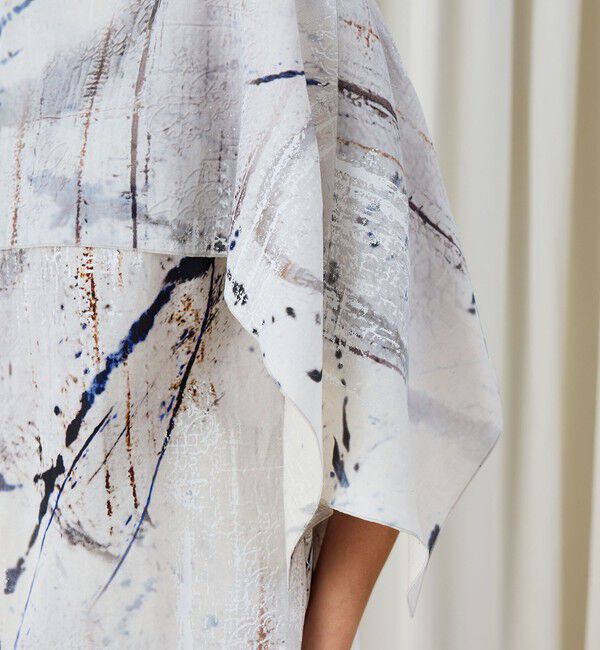 DES PRES「アブストラクトウォールプリント レイヤードブラウス」|シャツ・ブラウス|