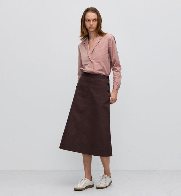 BACCA「ポリエステルタフタ オープンシャツ」|シャツ・ブラウス|