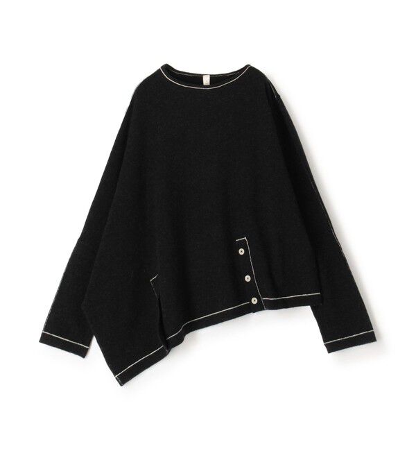 TOMORROWLAND GOODS「LAUREN MANOOGIAN STITCH アシンメトリープルオーバー」|ニット・セーター|18 ブラック系