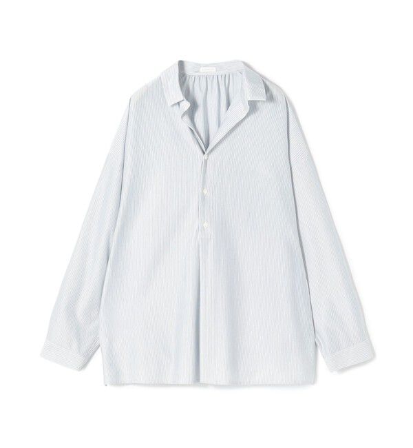 GALERIE VIE「シルキーコットン スキッパーブラウス」|シャツ・ブラウス|62 ライトブルー系