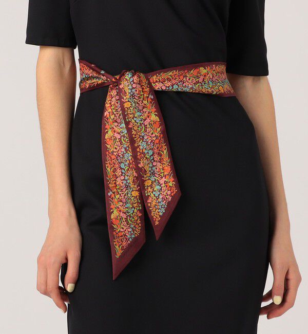 TOMORROWLAND GOODS「Atelier TOMORROWLAND FLOWER シルク ボウタイスカーフ」|バンダナ・スカーフ|