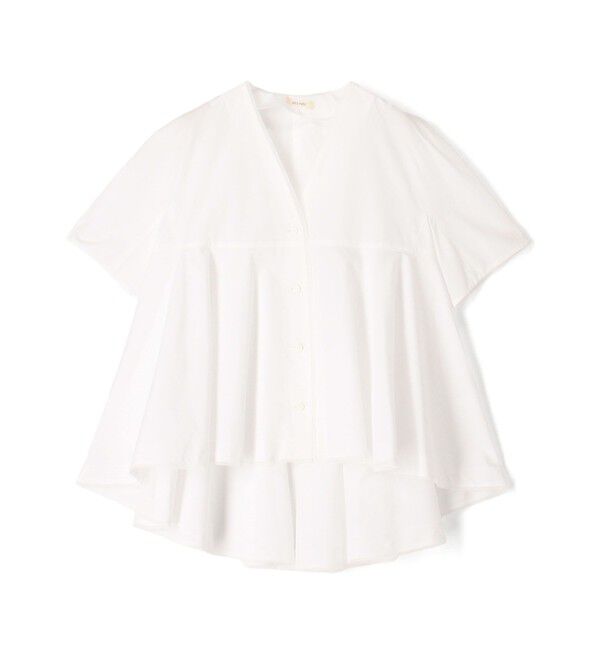 DES PRES「【WEB先行予約】コットンタイプライター フレアテールブラウス」|シャツ・ブラウス|11 ホワイト