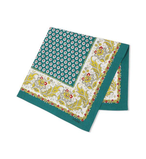 SOULEIADO「SOULEIADO コットンプリント バンダナ」|バンダナ・スカーフ|54 グリーン系