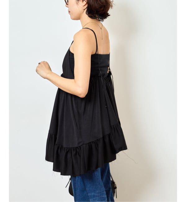  「《予約》SATIN RUFFLE MINI DRESS：ワンピース」|ワンピース|