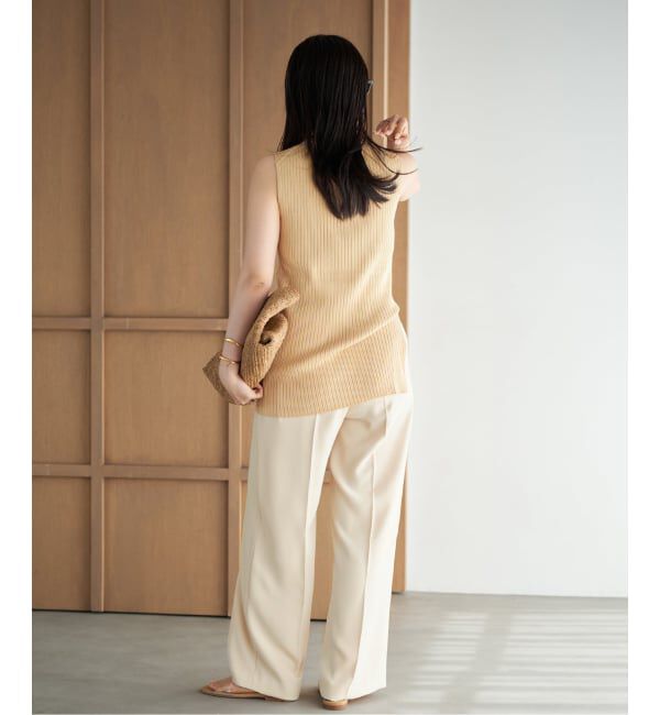 Plage「《予約》2 Tuck Elegant パンツ」|スラックス|