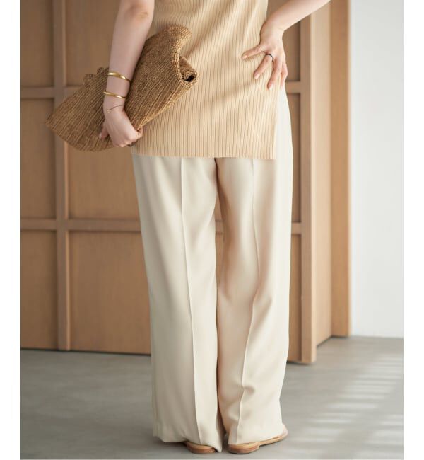 Plage「《予約》2 Tuck Elegant パンツ」|スラックス|