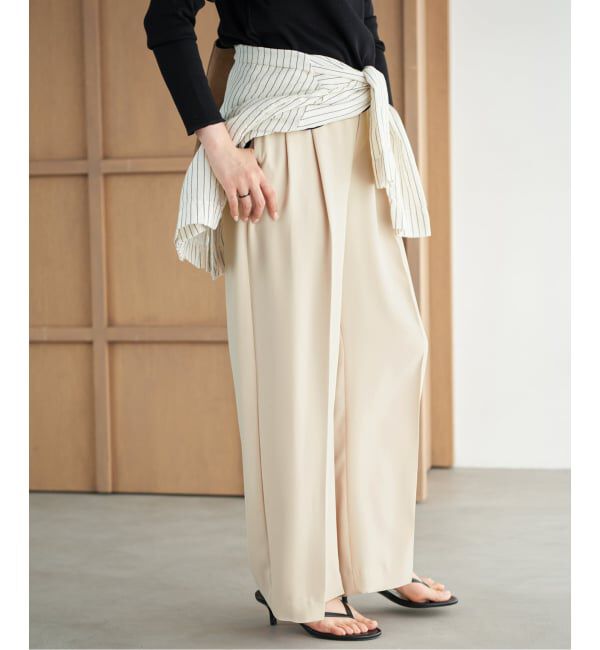 Plage「《予約》2 Tuck Elegant パンツ」|スラックス|