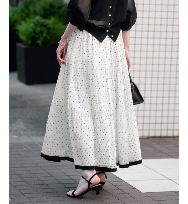 SLOBE IENA「TCドビーティアードスカート」|スカート|
