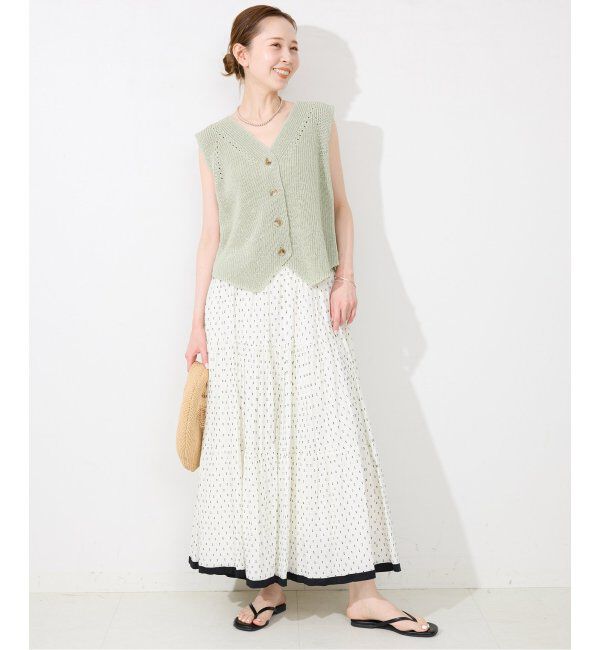 SLOBE IENA「TCドビーティアードスカート」|スカート|