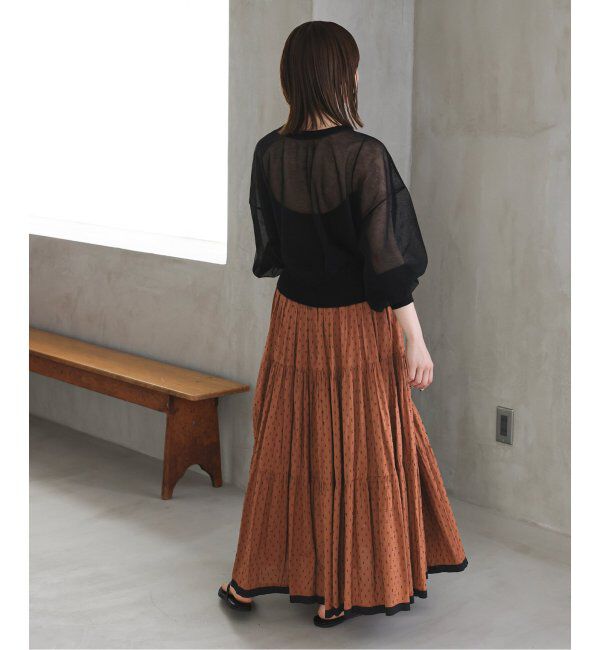 SLOBE IENA「TCドビーティアードスカート」|スカート|