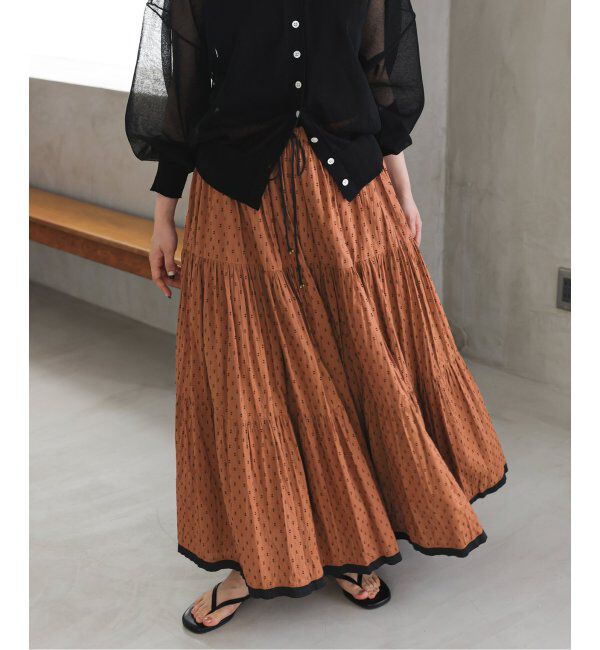 SLOBE IENA「TCドビーティアードスカート」|スカート|