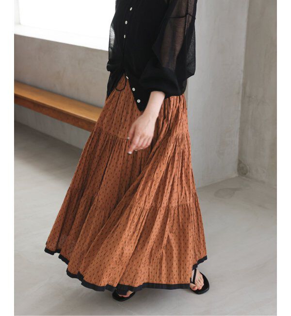 SLOBE IENA「TCドビーティアードスカート」|スカート|