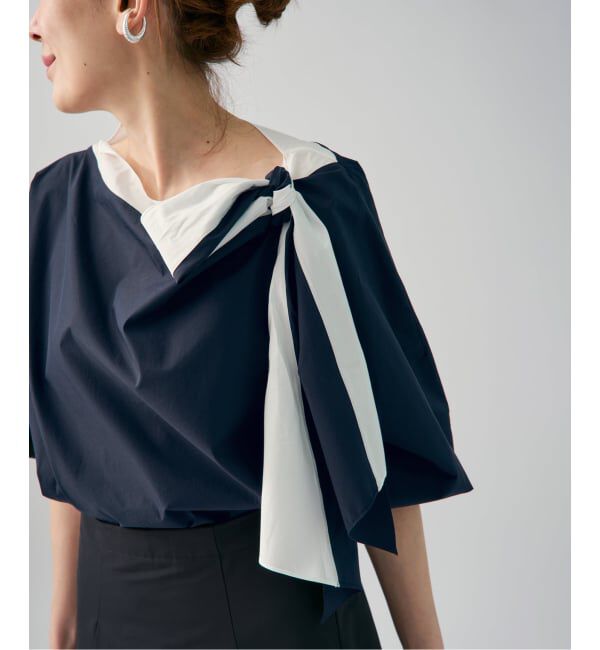 VERMEIL par iena「《予約》リボンブラウス」|シャツ・ブラウス|