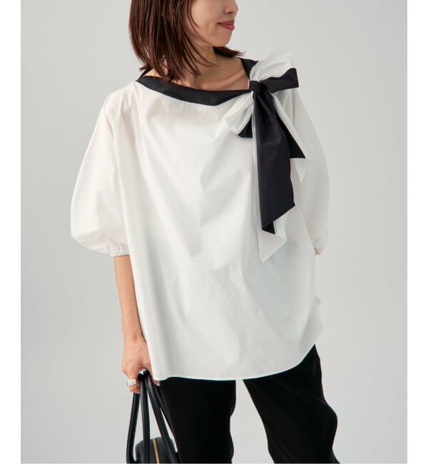 VERMEIL par iena「《予約》リボンブラウス」|シャツ・ブラウス|