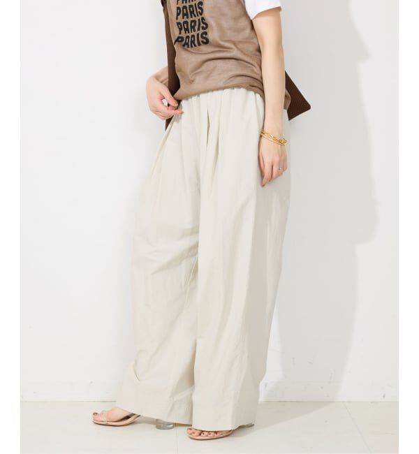 SLOBE IENA「《WEB限定/追加予約》撥水タフタタックギャザーイージーパンツ」|その他|