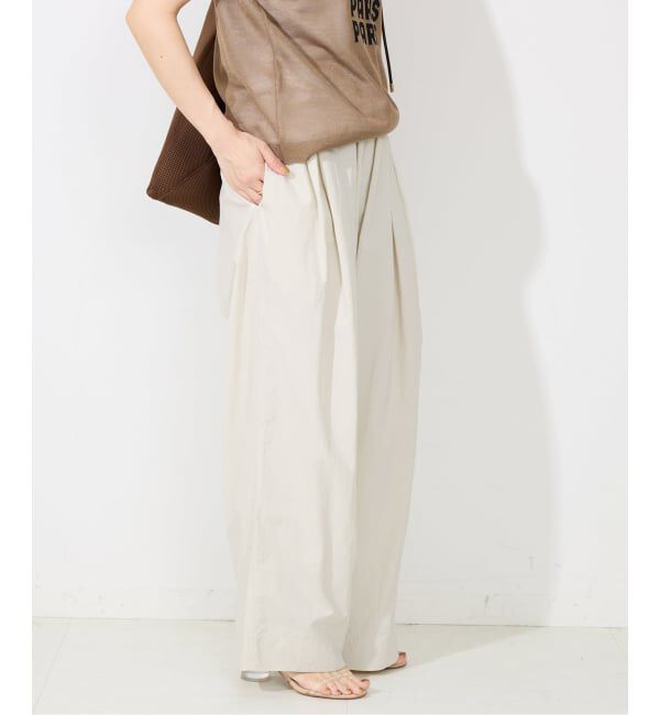 SLOBE IENA「《WEB限定/追加予約》撥水タフタタックギャザーイージーパンツ」|その他|