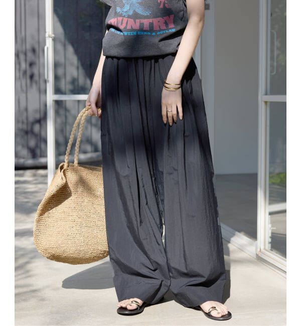 SLOBE IENA「《WEB限定/追加予約》撥水タフタタックギャザーイージーパンツ」|その他|