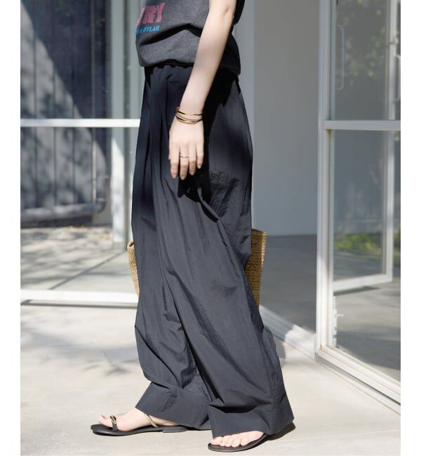 SLOBE IENA「《WEB限定/追加予約》撥水タフタタックギャザーイージーパンツ」|その他|